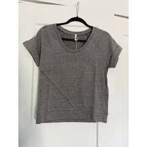 $160 New Lanston Revolve Raglan Sweatshirt Tee - Grey XS